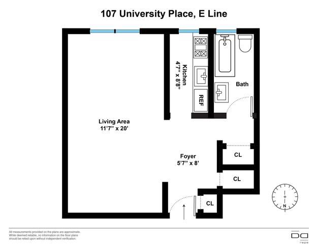 E Line 107 University Place Floor Plan